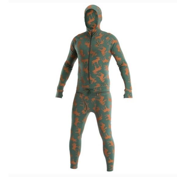 Airblaster classic Ninja suit hooded baselayer one piece jumpsuit moose large